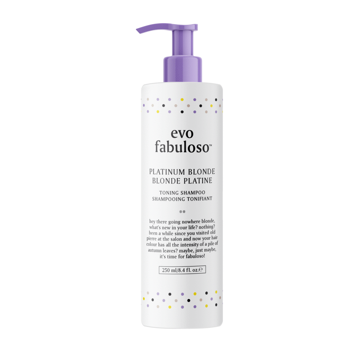 Evo Fabuloso Platinum Blonde Toning Shampoo 250ml