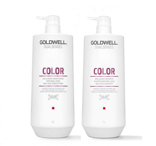 Goldwell Dualsenses Color 1 Litre Shampoo and Conditioner Bundle