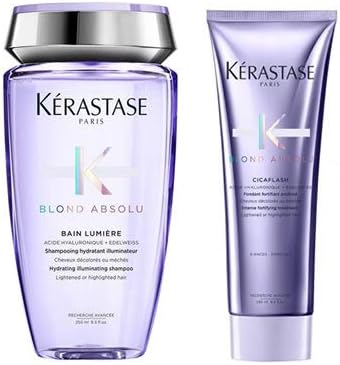 Kerastas Blond Absolu Bain Lumiere Shampoo+Cicaflash Fondant Conditioner