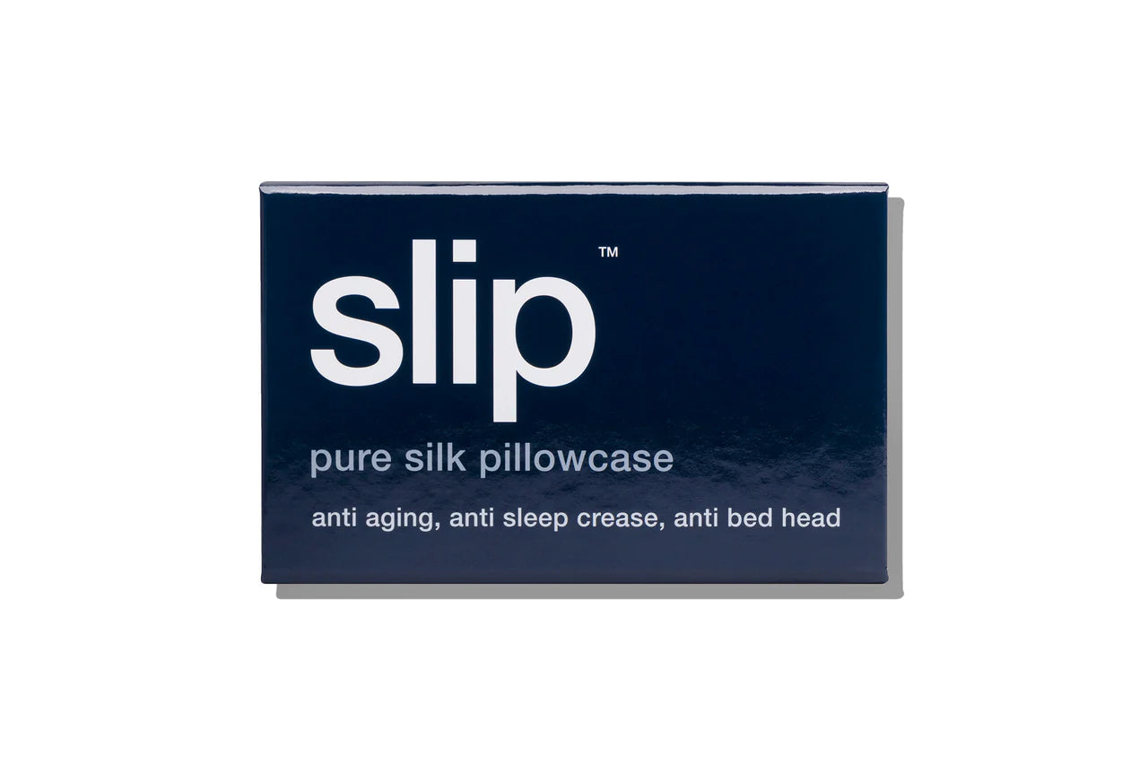 SLIP NAVY QUEEN ZIPPERED PILLOWCASE