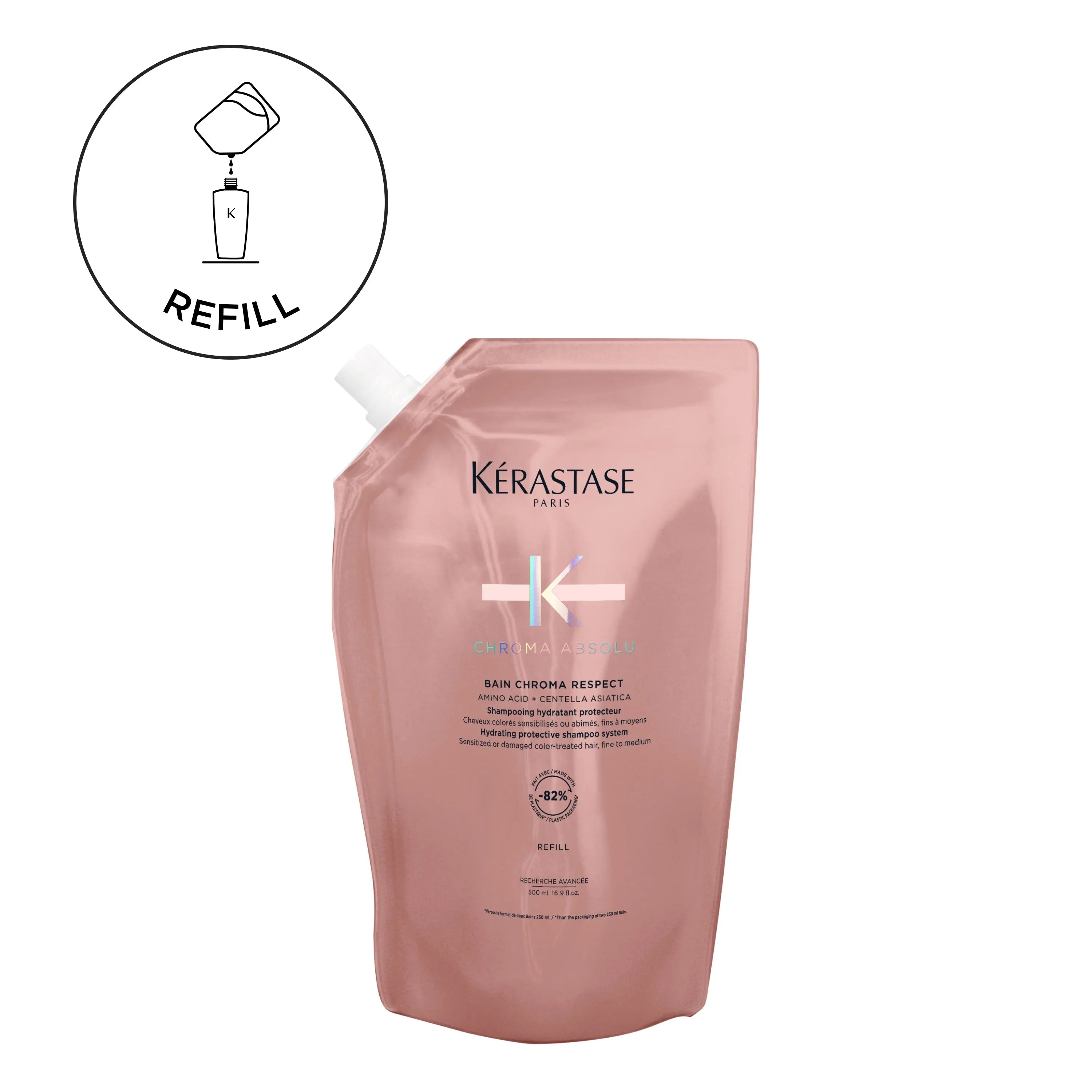 Kérastase Chroma Absolu Bain Chroma Respect Refill Shampoo Pouch For Colour-Treated Hair 500ml