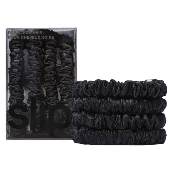 Slip Pure Silk Skinny Scrunchies Black