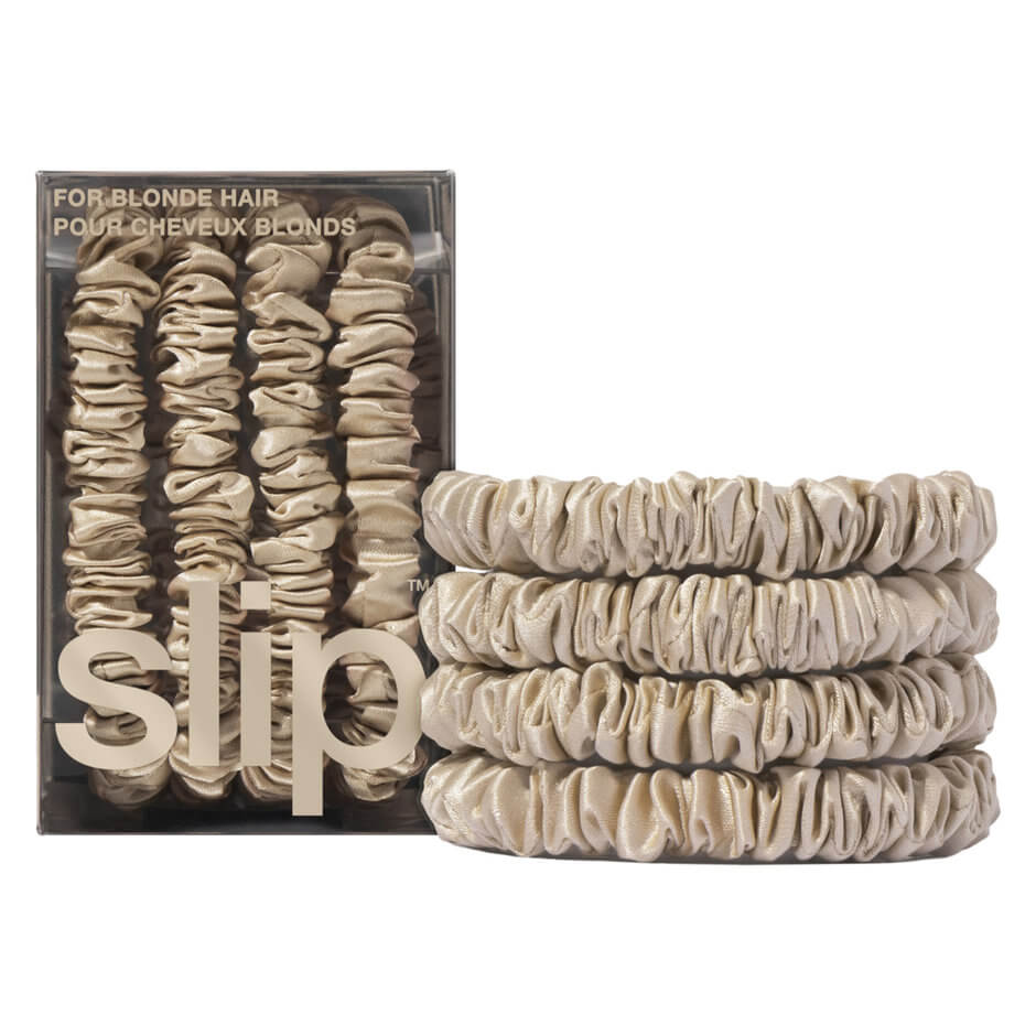 Slip Pure Silk Skinny Scrunchies Blonde