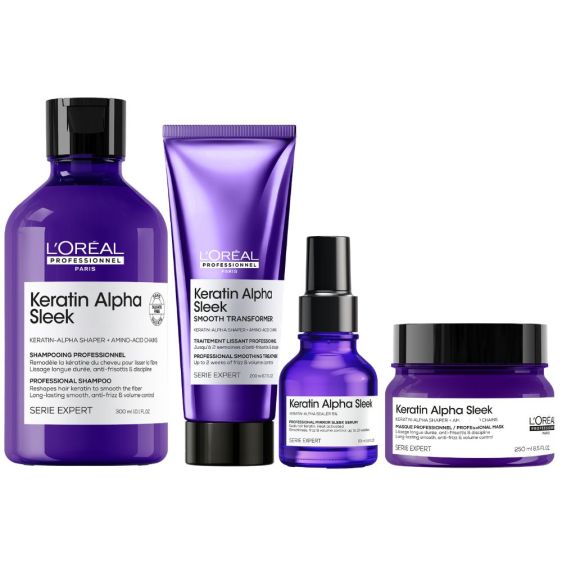 L'Oreal Professionnel Keratin Alpha Sleek Quad Bundle