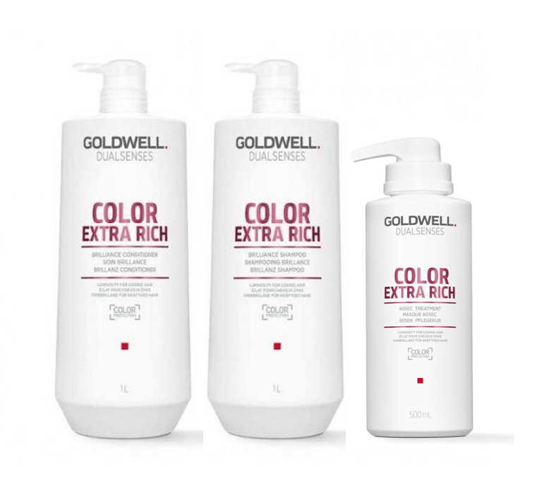 Goldwell Dualsenses Color Extra Rich Big Bottle Trio Bundle