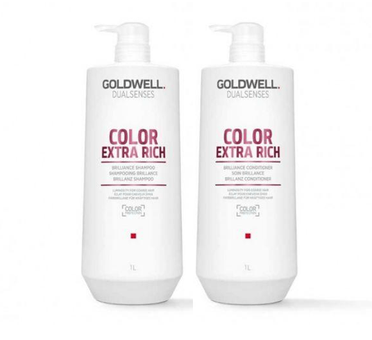Goldwell Dualsenses Color Extra Rich 1 Litre Shampoo and Conditioner Bundle